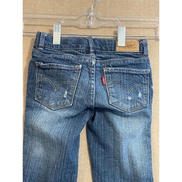 Levi's Jeans Girl's 7 Blue Denim Slim Straight Fit - Picture 8 of 10
